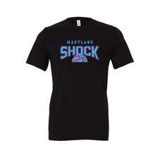 Load image into Gallery viewer, shock basketball logo2 youth tee- black