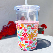 Load image into Gallery viewer, Coffee Cup Cover - Shrooms and Blooms: Large / 24oz