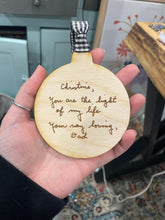 Load image into Gallery viewer, Custom handwriting round ornament