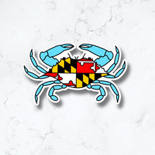 Load image into Gallery viewer, Maryland Crab Flag Sticker *MISSPRINT*