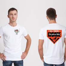 Load image into Gallery viewer, Baltimore baseball apparel-homeplate- white
