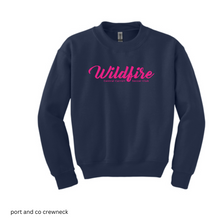 Load image into Gallery viewer, CCSC-WILDFIRE -port and co YOUTH crewneck sweatshirt-Navy and pink
