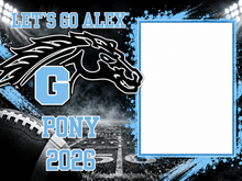 Load image into Gallery viewer, yard sign gamber. Orders due by 9/21 for guaranteed homecoming delivery- MUST EMAIL PHOTO TO HELLO@TIDALSALTCO.COM
