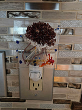Load image into Gallery viewer, Fused Glass Crushed Glass Night Light - Purple Jellyfish

