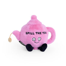 Load image into Gallery viewer, "Spill The Tea" Plush Teapot  Soft Cuddly Toy Funny Cute
