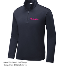 Load image into Gallery viewer, CCSC-WILDFIRE -Sport-Tek® Youth PosiCharge ®Competitor™ 1/4-Zip Pullover- Navy and pink
