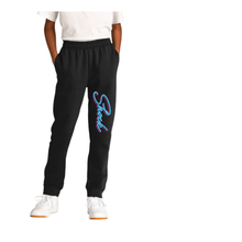 Load image into Gallery viewer, Shock basketball black joggers with logo2 down leg-joggers
