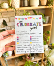 Load image into Gallery viewer, Celebration Note Pad for Positive Reinforcement: English
