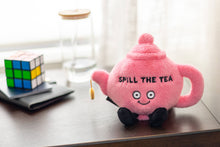Load image into Gallery viewer, "Spill The Tea" Plush Teapot  Soft Cuddly Toy Funny Cute
