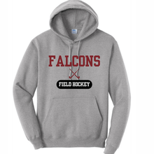 Load image into Gallery viewer, WMHS field hockey hoodie- falcons- gray
