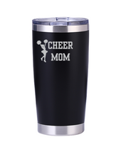 Load image into Gallery viewer, Winfield football/cheer black 20oz double walled stainless tumbler
