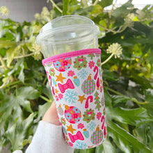 Load image into Gallery viewer, Coffee Cup Cover - Pink Christmas: Small / 16oz
