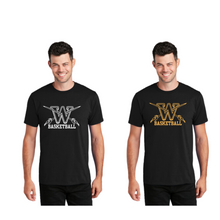 Load image into Gallery viewer, Winfield rec basketball- black unisex performance tee
