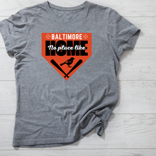 Load image into Gallery viewer, Baltimore baseball apparel-homeplate- gray
