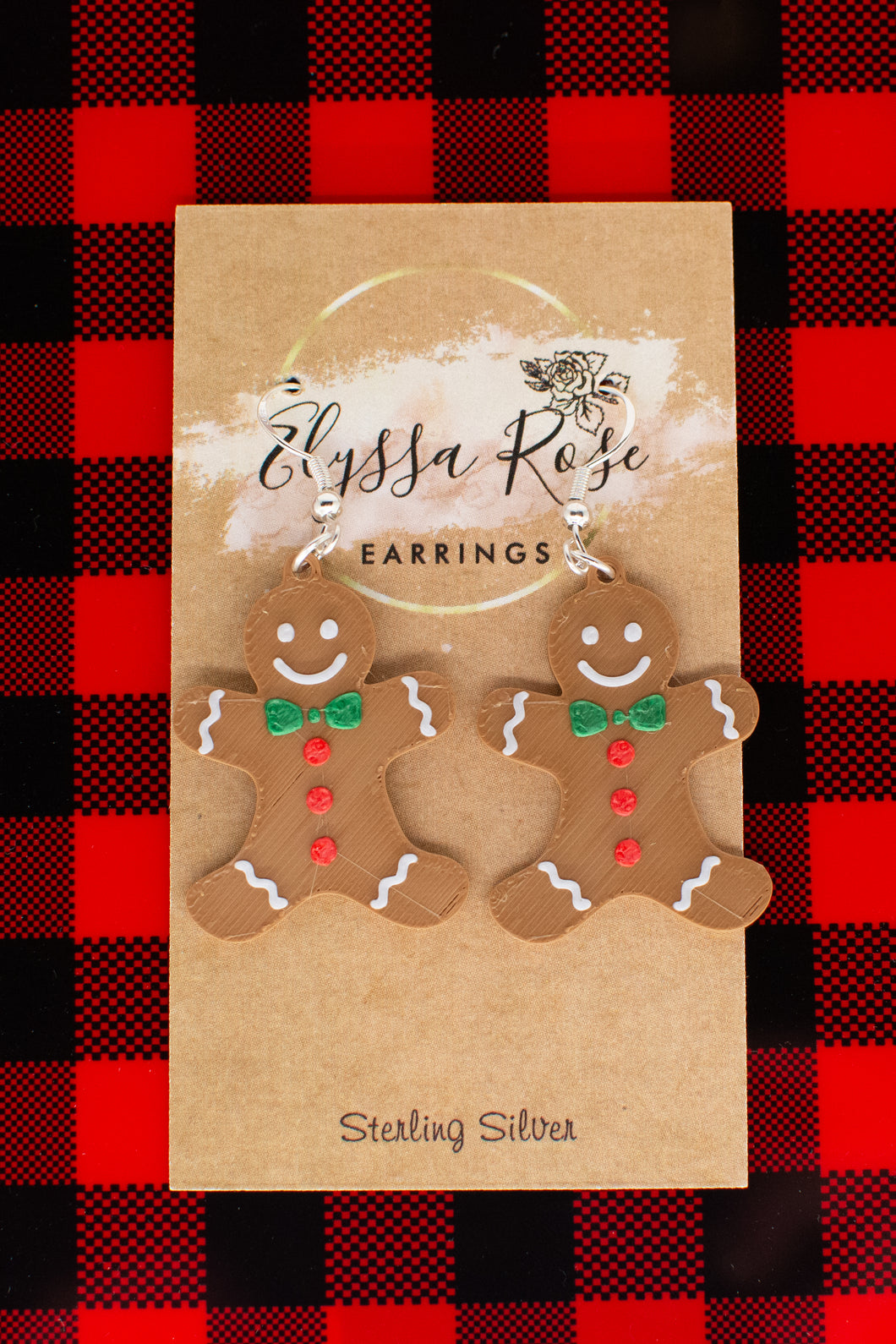 Christmas Gingerbread Man earrings