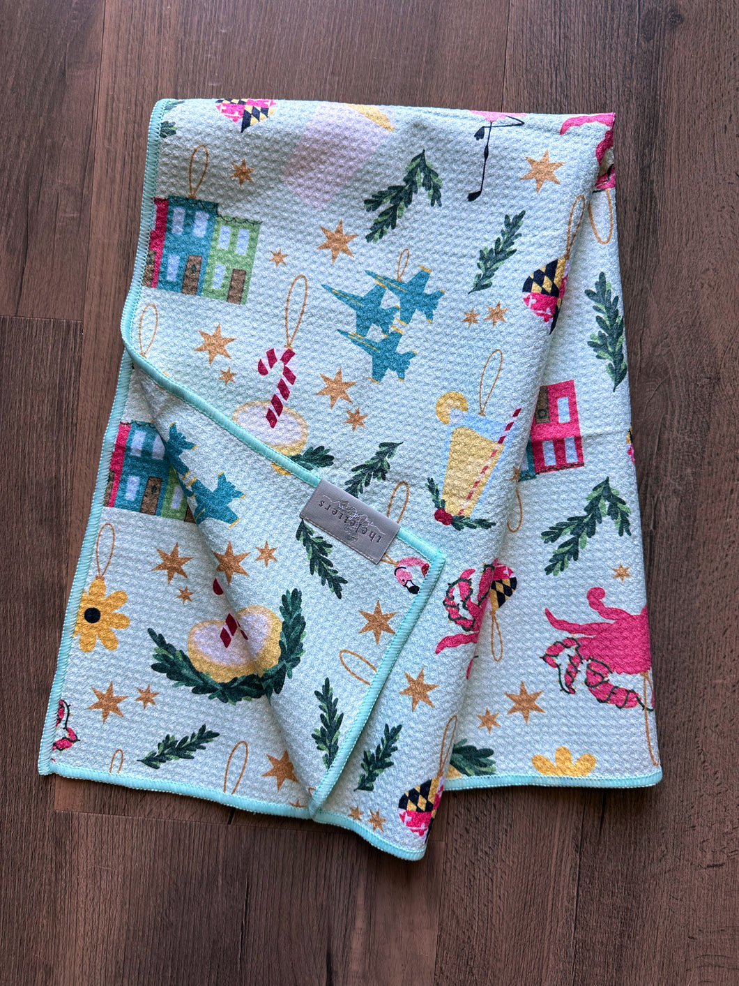 Merryland Christmas Double Sided Waffle Towel