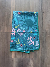 Load image into Gallery viewer, Floral Blue Crabs Waffle Towel
