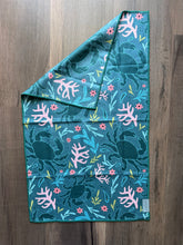 Load image into Gallery viewer, Floral Blue Crabs Waffle Towel

