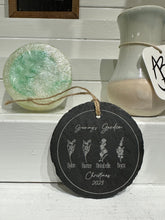 Load image into Gallery viewer, Customized Garden slate ornament- Christmas 2023
