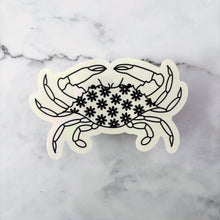Load image into Gallery viewer, Floral Maryland Crab Suncatcher Decal
