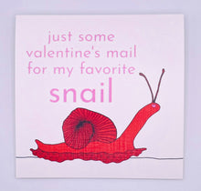 Load image into Gallery viewer, "Valentine's Snail" greeting card

