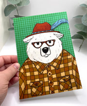 Load image into Gallery viewer, "Hipster Bear" giclee print
