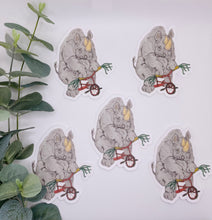 Load image into Gallery viewer, "Rhino on a Trike" stickers
