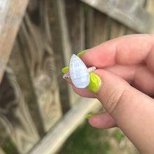 Load image into Gallery viewer, Blue lace agate teardrop ring
