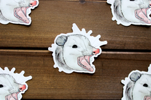 Load image into Gallery viewer, Screaming Opossum Sticker
