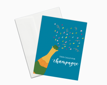 Load image into Gallery viewer, This Calls for Champagne Card
