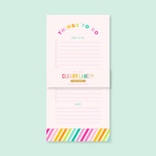 Load image into Gallery viewer, List Notepad | 4.25"x8.5" | Rainbow Stripes
