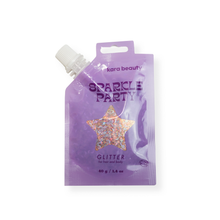 Load image into Gallery viewer, lavender SPARKLE PARTY HAIR AND BODY GEL - SINGLE PACKS: LAVENDER MOONS
