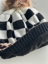 Load image into Gallery viewer, "Wildly Checkered" Pom Beanie
