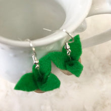 Load image into Gallery viewer, Kelly Green Planted Pot Earrings
