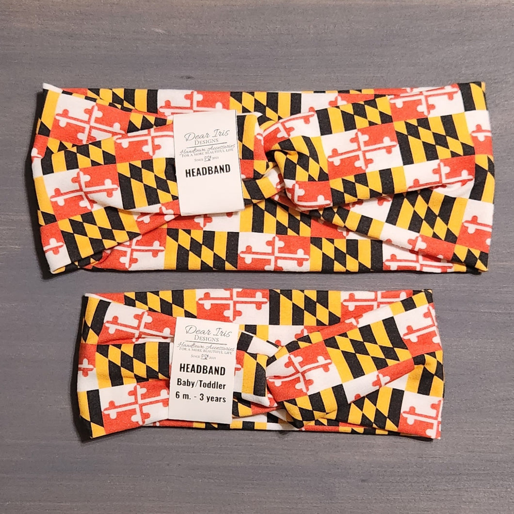 Maryland Flag Stretch Headband