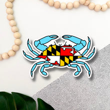 Load image into Gallery viewer, Maryland Crab Flag Sticker *MISSPRINT*
