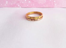 Load image into Gallery viewer, Hand stamped stainless ring
