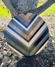 Load image into Gallery viewer, Brown, gray, and black barn quilt wall art available to purchase from Tidal Salt Co
