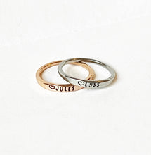 Load image into Gallery viewer, Hand stamped stainless ring
