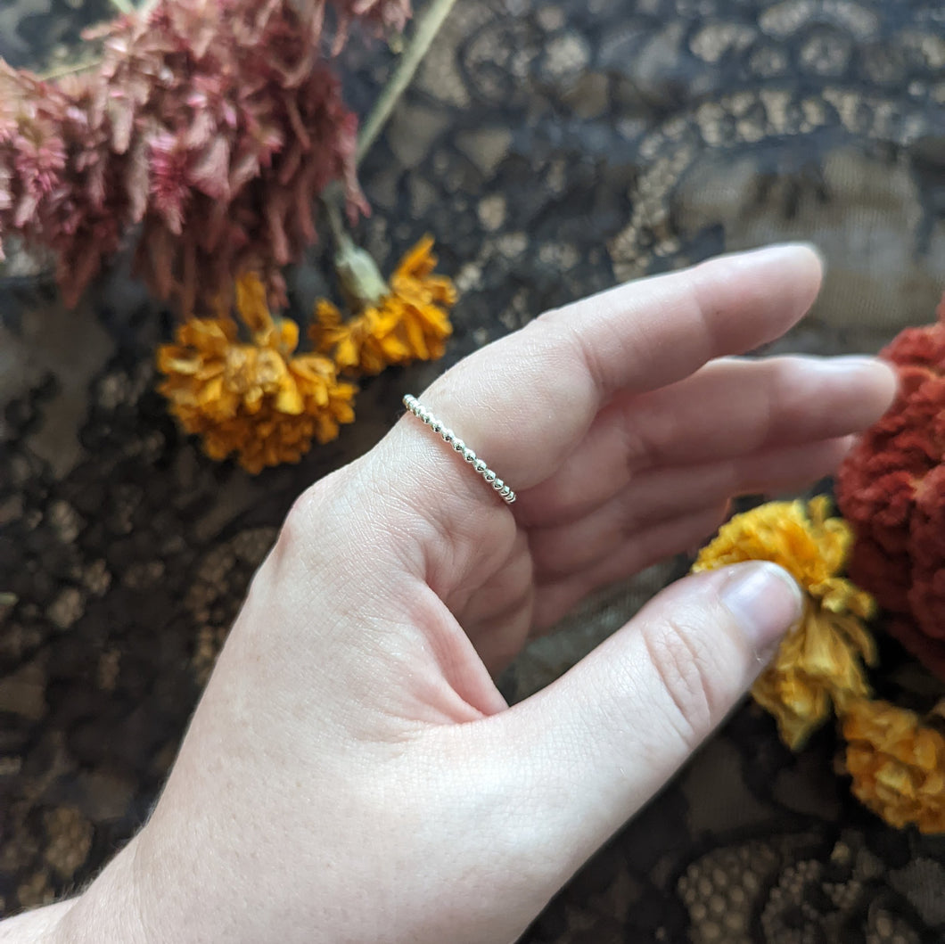 Beaded stacking ring